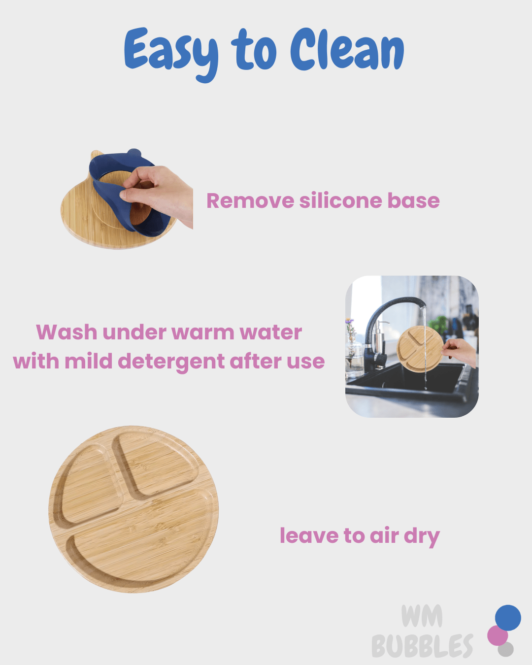 Circle Bamboo Baby Weaning Set - WM BUBBLES