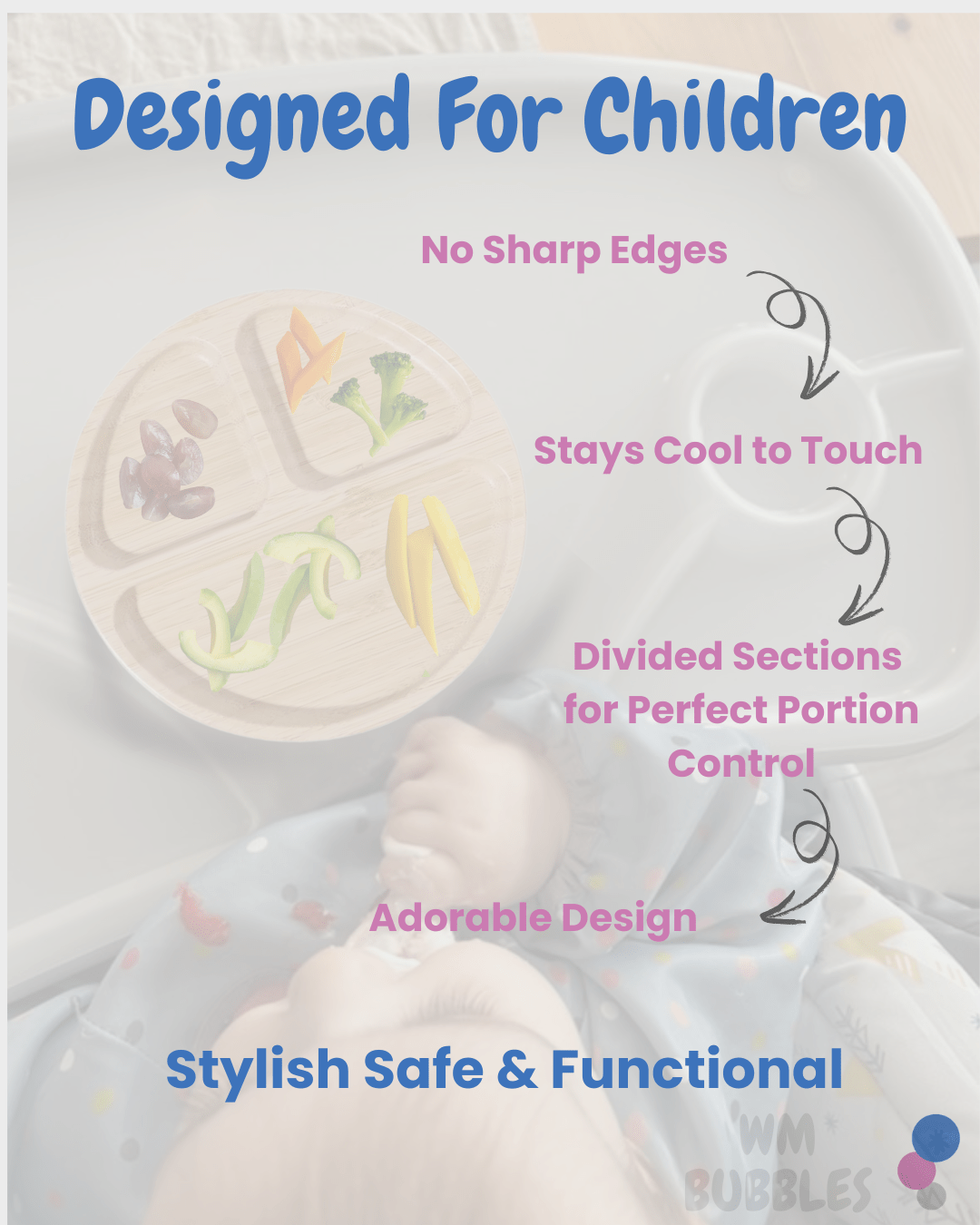 Circle Bamboo Baby Weaning Set - WM BUBBLES