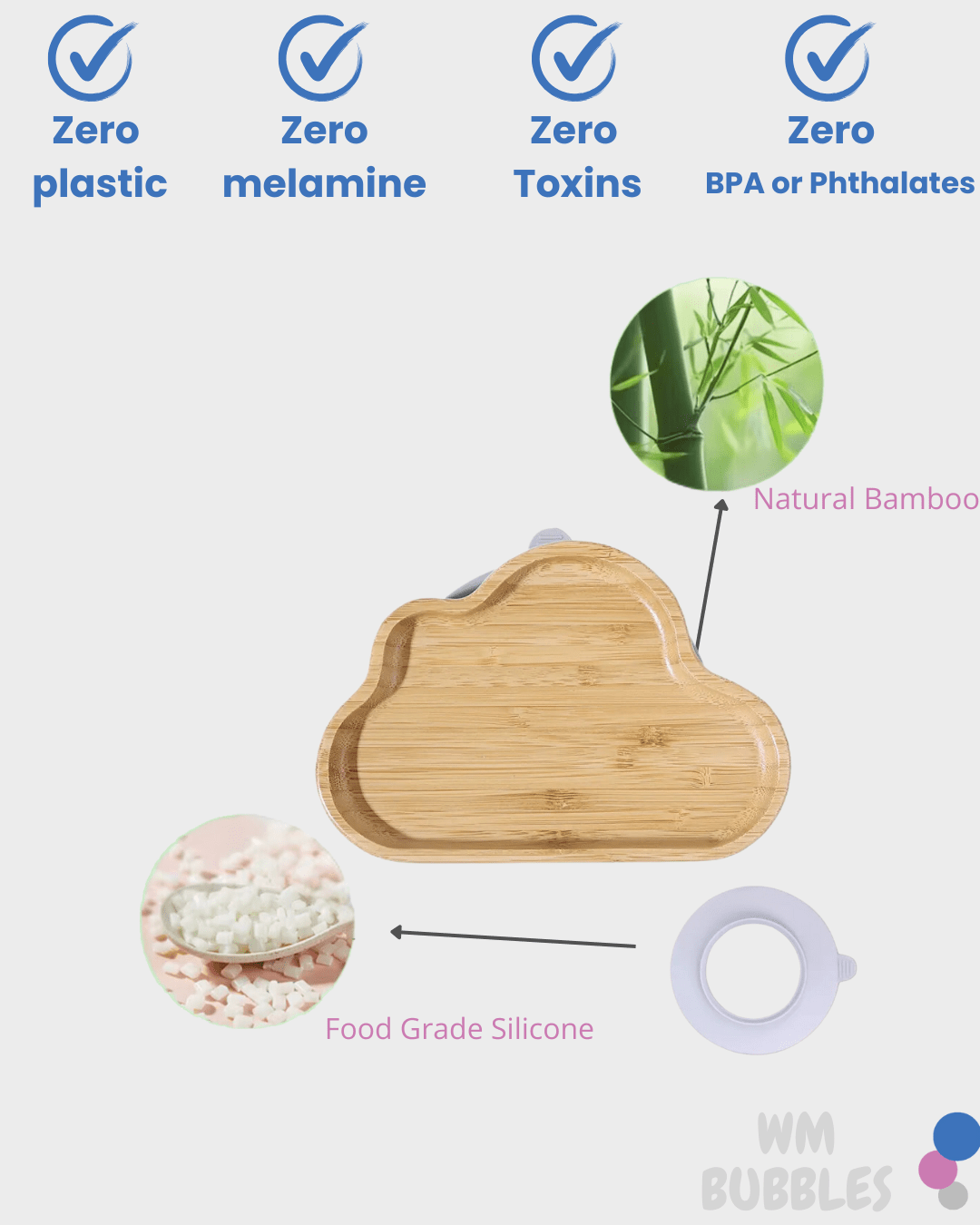 Cloud Bamboo Baby Weaning Set - WM BUBBLES