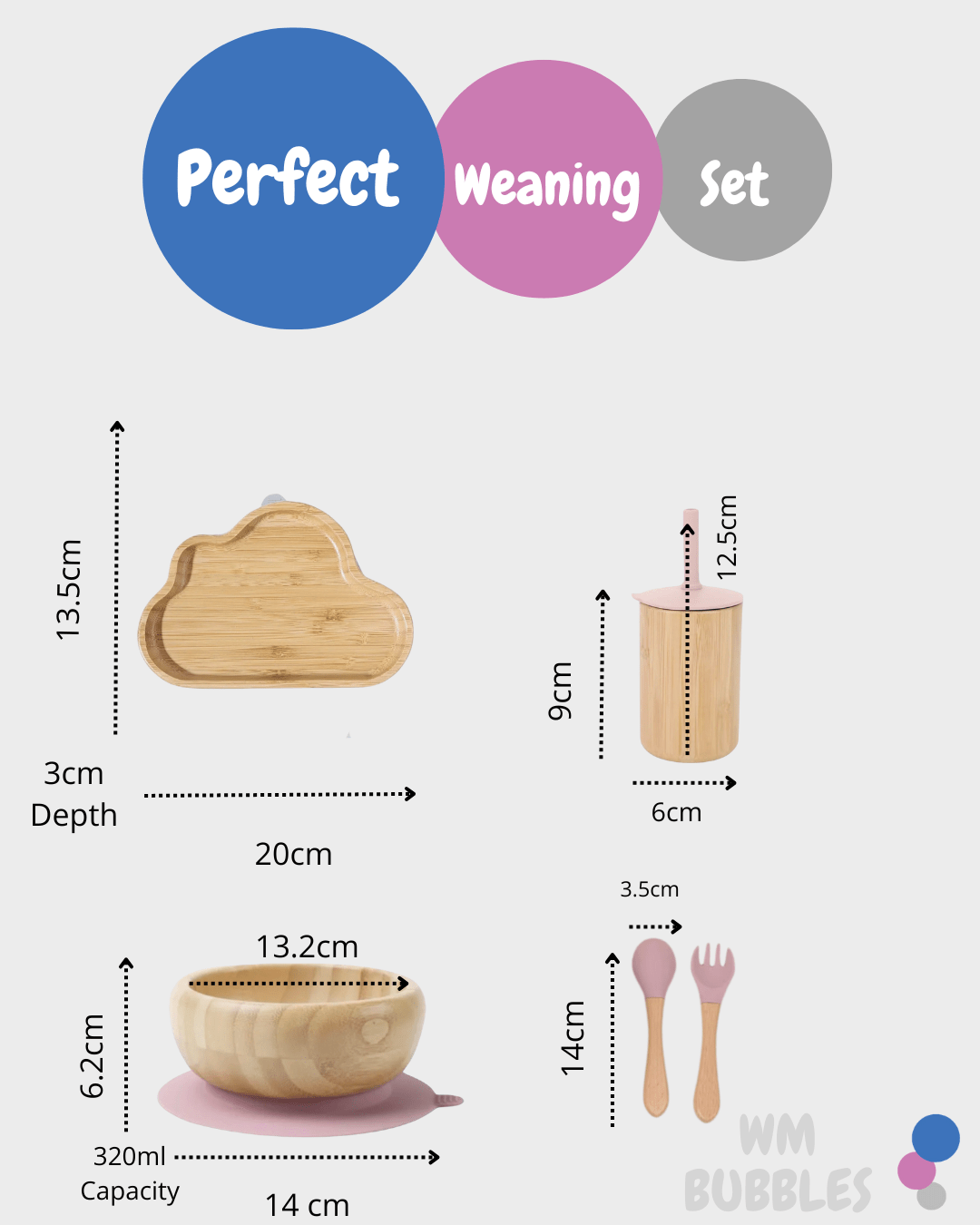 Cloud Bamboo Baby Weaning Set - WM BUBBLES