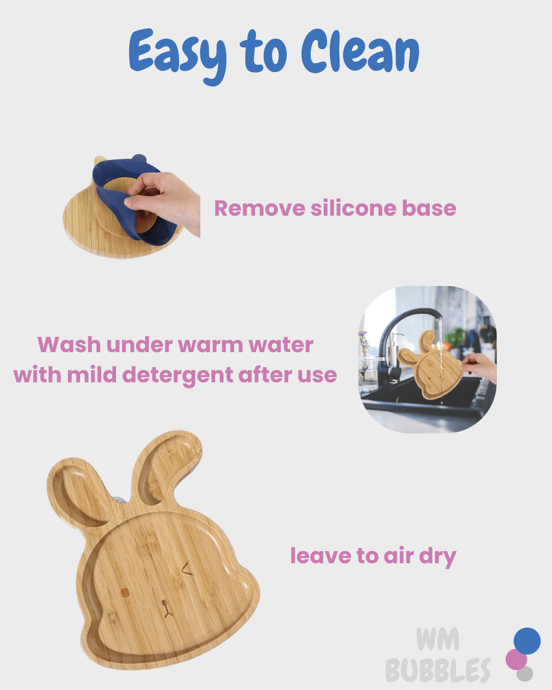 Rabbit Bamboo Baby Weaning Set - WM BUBBLES