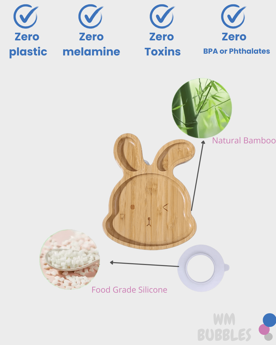 Rabbit Bamboo Baby Weaning Set - WM BUBBLES