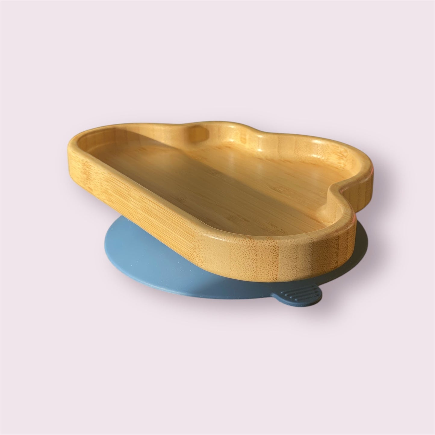 Blue Bamboo Cloud Plate Eco - Friendly & Non - Slip - WM BUBBLES