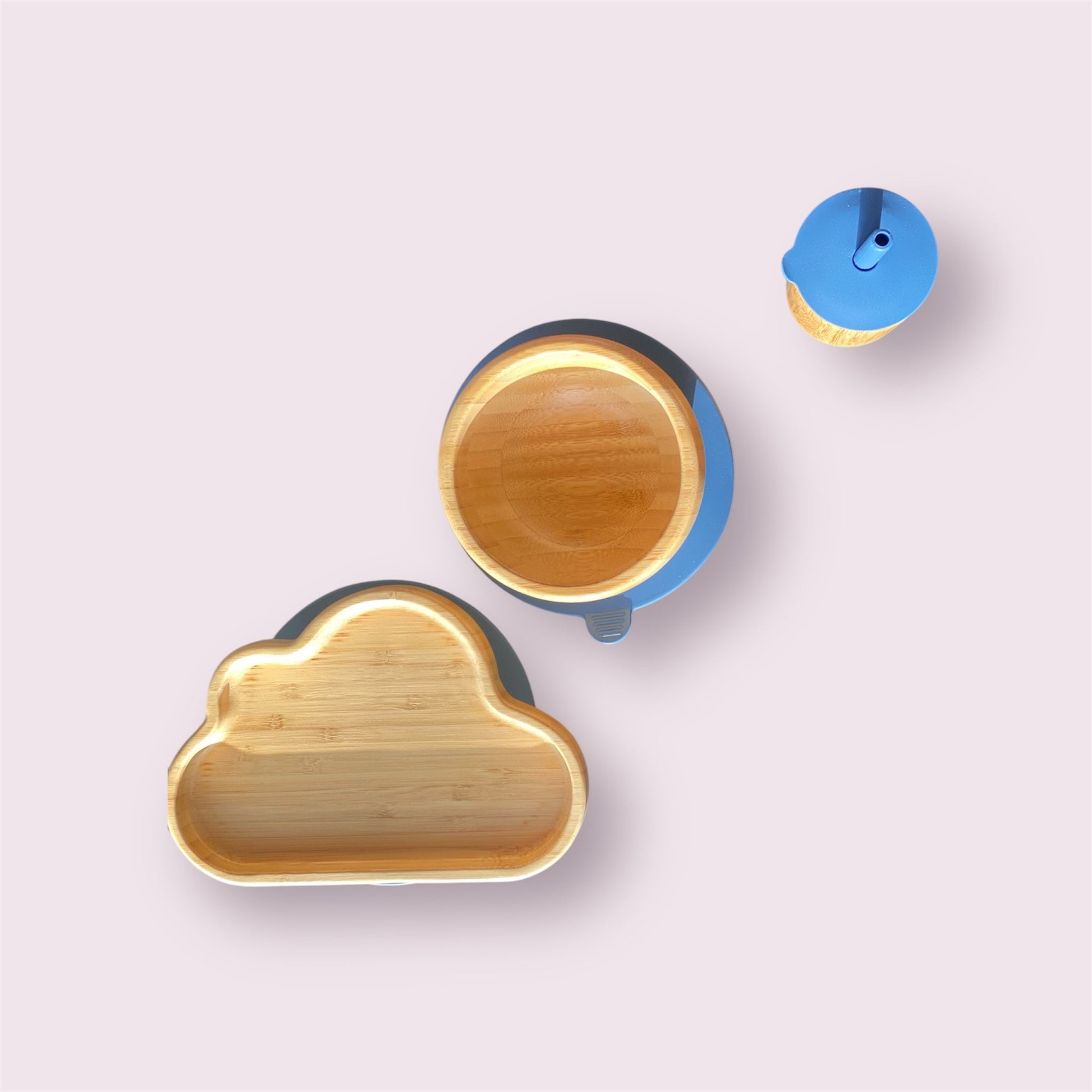 Cloud Bamboo Baby Weaning Set – Eco - Friendly Feeding Essentials - WM BUBBLES